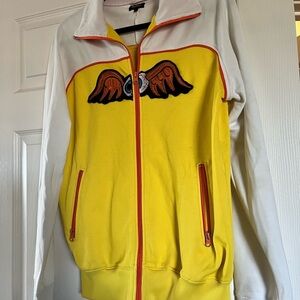 Full zip nylon sweatshirt